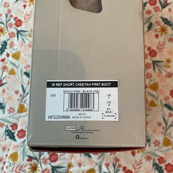🍁NEW🍁 Hunter Original Refined Short Cheetah Print Rain Boots - Picture 11 of 11